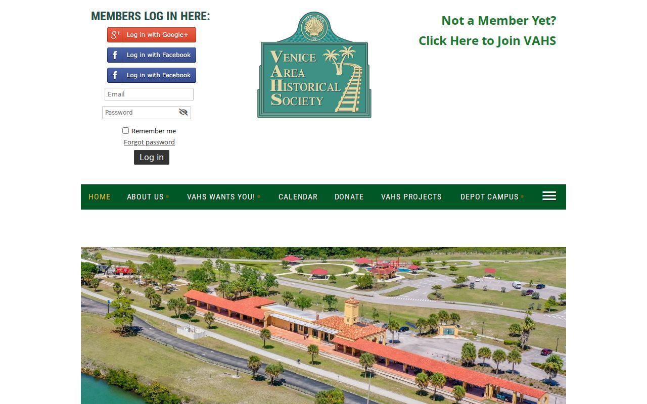 Venice Area Historical Society local history page